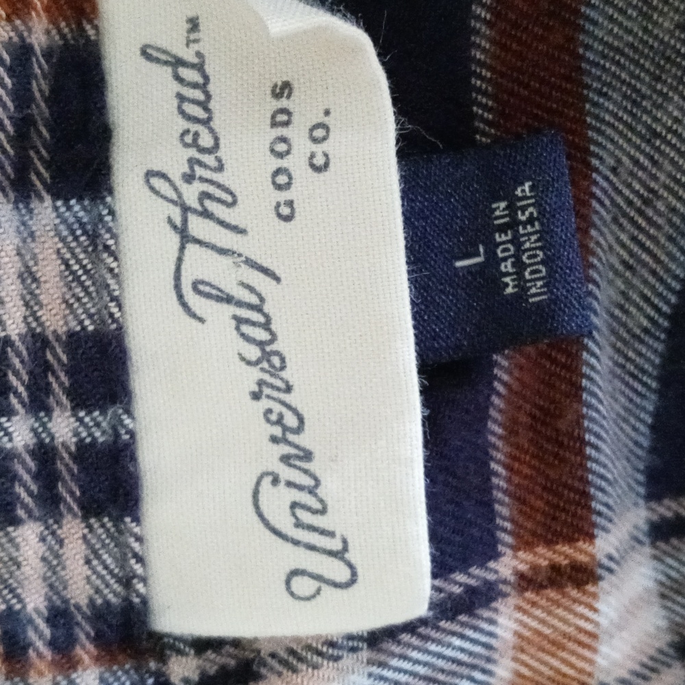 Universal Thread Blue and Brown Plaid Dress - Picture 6 of 7